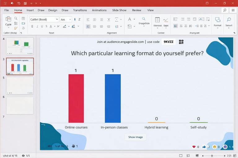 slide interactive poll in powerpoint