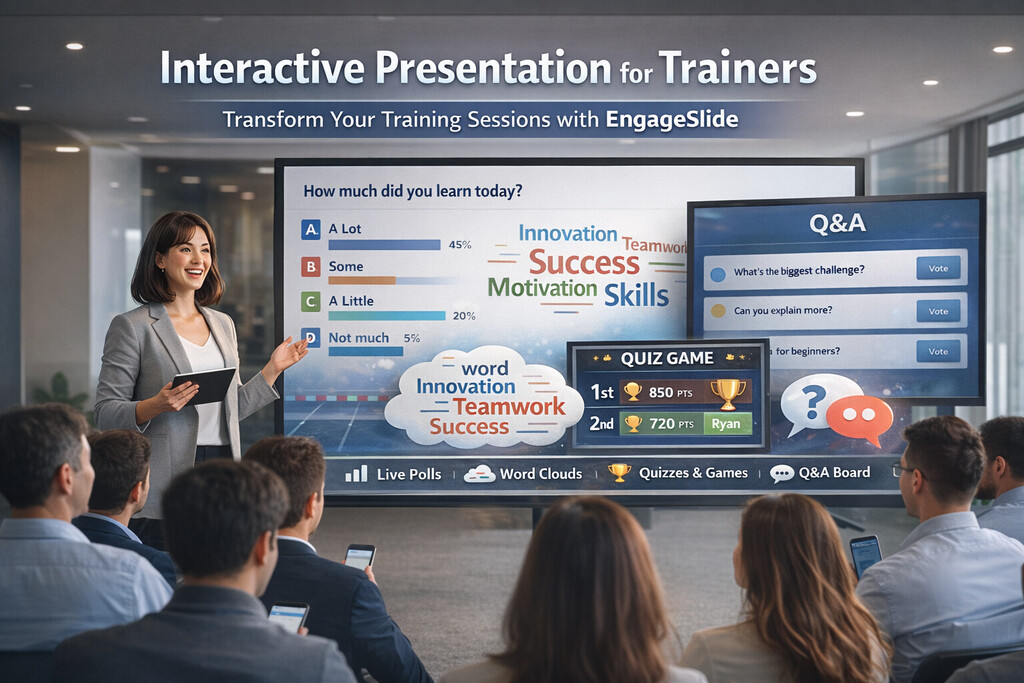 Interactive Presentation for Trainers: Transform Your Training Sessions with EngageSlide