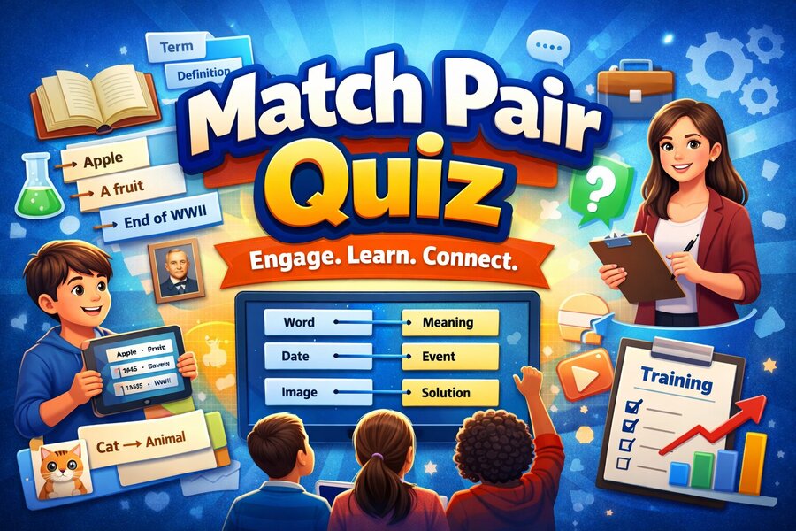Match Pair Quiz: Practical Use Cases in Classrooms, Training, and Live Workshops