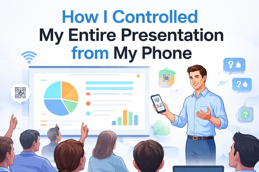 How I Controlled My Entire Presentation from My Phone (and Stopped Standing Next to My Laptop)